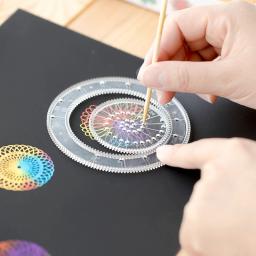 Spirograph Drawing Scratch Painting Toys Set, Engrenagens Interligadas, Rodas, Acessórios Educativos, Brinquedo Educativo - Image 5