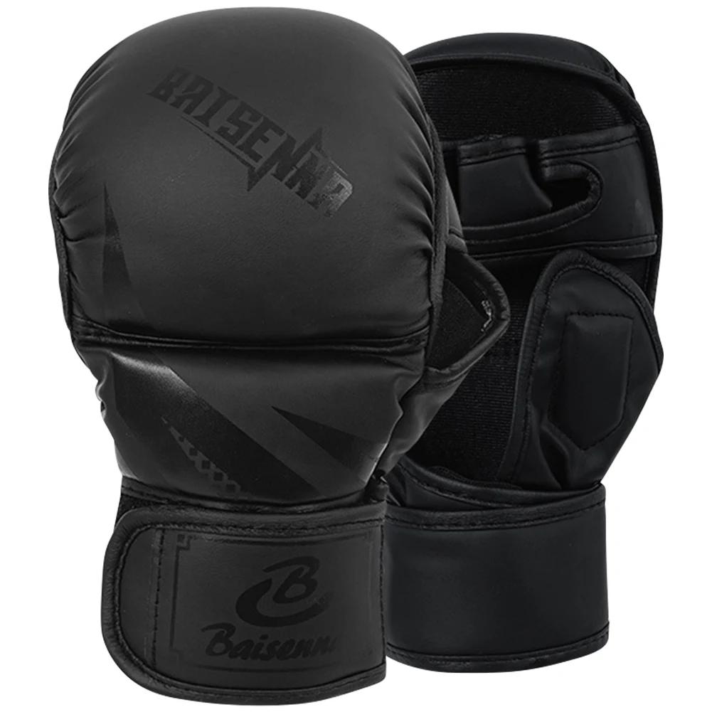 Luvas De Boxe para Adultos e Crianças, Luvas Kickboxing Espessadas, Saco de Perfuração Pesado, Luvas de Treinamento, Meio Dedo - Image 1
