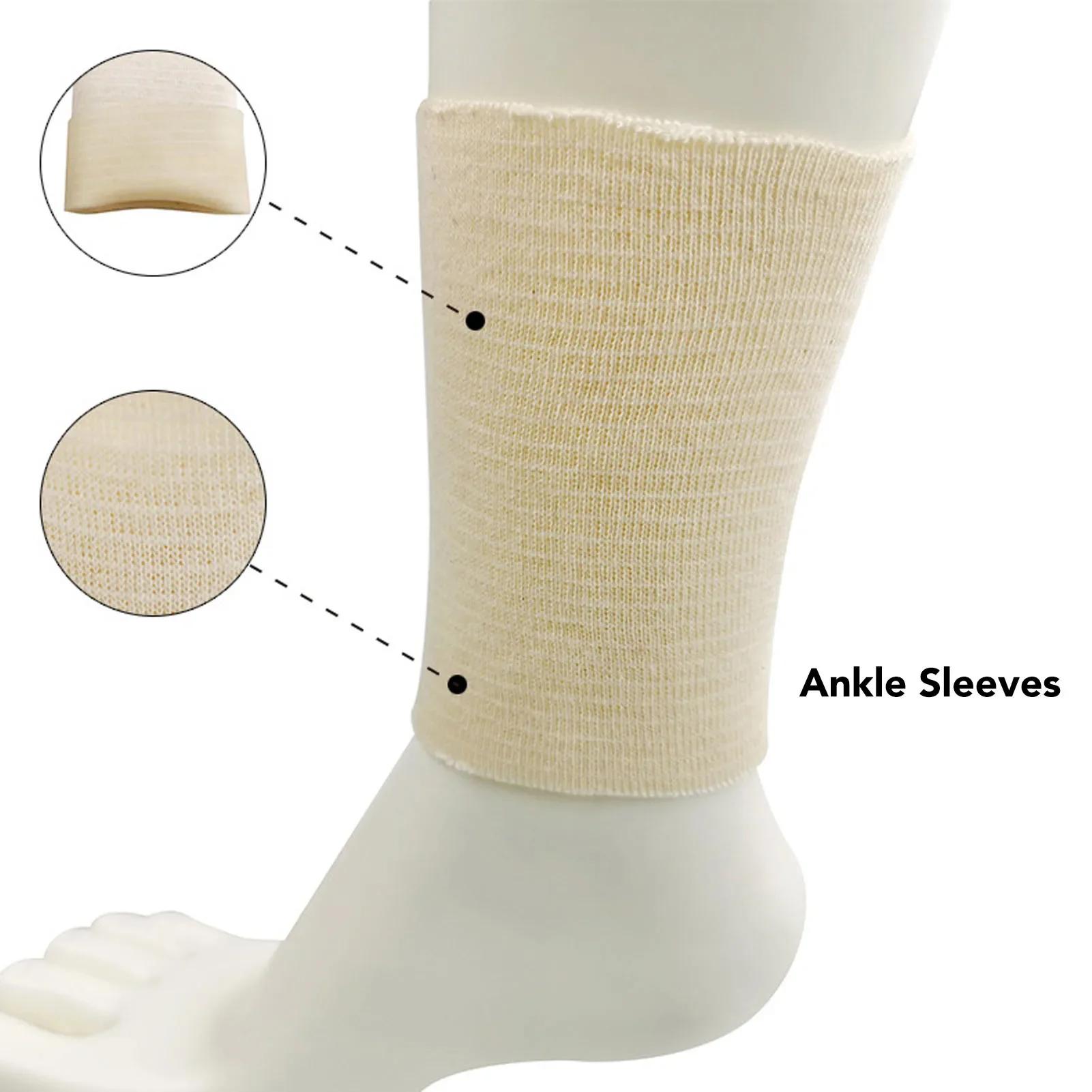 Elastic Tornozelo Compressão Manga Protetor, Mangas De Gel Macio, Patinação artística, Protetor De Tornozelo De Hóquei No Gelo, Brace, 2Pcs - Image 1