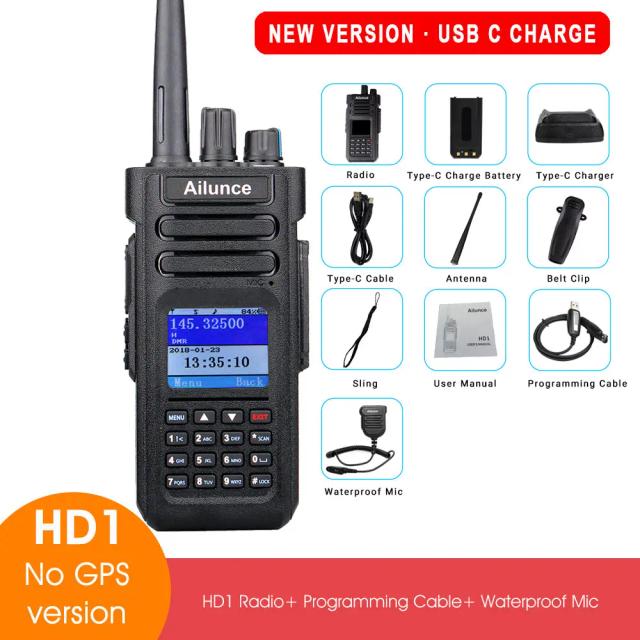 Ailunce HD1 Rádio DMR Profissional Longo Alcance Dual Band VHF UHF