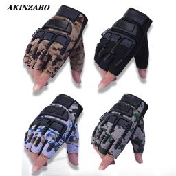 Luvas táticas de camuflagem sem dedos, Mittens metade do dedo, Esportes ao ar livre, Fitness, Treinamento de bicicleta, Luta, Luta - Image 2