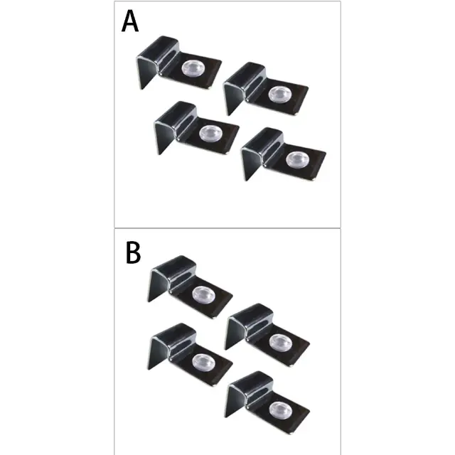 Conjunto de 4 Suportes de Tampa de Vidro para Aquário em Aço Inoxidável com Clipe para Tanque de Peixes