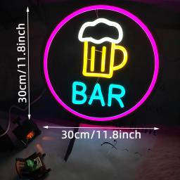 Bar Beer Neon Sign, Loja Home Decor, Luzes LED De Cozinha 3D, Luminous Neon Lamps, Store Party, Housebar Wall Decor - Image 3
