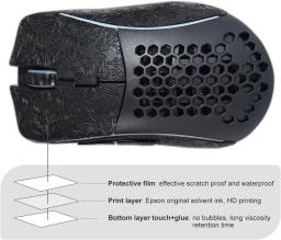 Fita anti-derrapante Mouse Grip para modelo glorioso, adesivo D, à prova de poeira e resistente ao suor, pele pré-cortada, adesivos D - Image 3