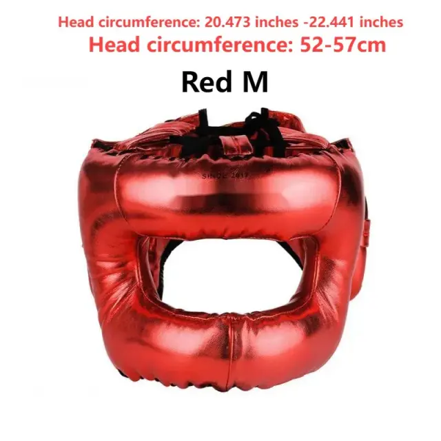 Capacete de Proteção Full Surround para Boxe e MMA com Feixe Cruzado e Ponte para Nariz