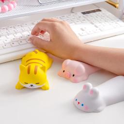 Cão dos desenhos animados e Coelho Mouse Pad, Apoios De Pulso Kawaii, Almofada De Mão De Espuma Macia, Suporte Almofada, Organizadores De Mesa, Material De Escritório - Image 3