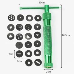 Ferramentas de cerâmica de Barro Extrusora DIY Tira Pedaço Flor Jóias Modelo Escultura Em Argila Argila Feito À Mão Polymer Clay Extrusora Gun Ferramenta - Image 3