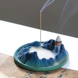 Molde de silicone para concreto criativo montanha e rio forma queimador de incenso doméstico jesmonite inserção decoração molde - Image 1