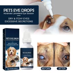 Drops para solução avançada de Lanosterol, gotas lubrificantes oculares terapêuticas para cães e gatos, melhorar Pet Supplies, 10ml, 2pcs - Image 2