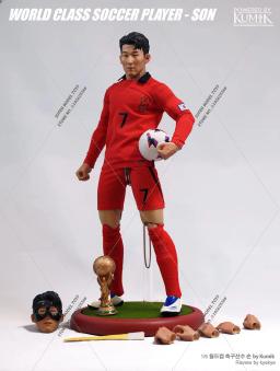 KMF-S Modelo de Jogadores de Futebol Coreano Colecionáveis, KUMIK Original KMF-S, Tough Guy, Son Heung-Min Conjunto Completo, Action Figures, Escala 1:6, 12" - Image 6