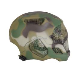 Esportes ao ar livre eva capacete proteção completa coberto caça tiro capacetes ajustável tático crânio máscara de malha de aço capacete - Image 2