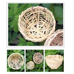 Handmade Bamboo Bird Nest, Rest Cave, Cage House, Nature Craft, Idéias para Finch e Canary, Small Parrot Garden, Home Decoration - Image 5