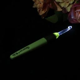 1 pçs led luz ganchos de crochê definir acender agulhas de tricô tecer ferramenta de costura para - Image 6