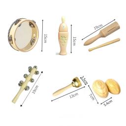 Percussão sensorial de madeira Montessori Brinquedos, Instrumentos Musicais para Crianças, Brinquedos Educativos da Música do Bebê Pré-Escolar, 1 2 3 - Image 3