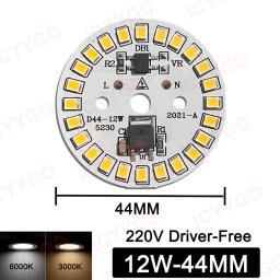 1 pacote lâmpada led remendo luz placa smd módulo redondo fonte de luz bola de críquete lâmpada ac220v led 3w 5 7 9 12 15 18 - Image 4