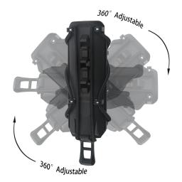 Suporte de gaiola ajustável para bicicletas, suporte de copo de água, rotação 360, suporte de áudio - Image 2