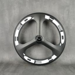 Rodas de carbono de 3 raios 700C, profundidade de 70 mm, cubo de engrenagem fixa/cubo de estrada para pista, bicicleta de corrida de estrada, acabamento 3K, 700C - Image 4