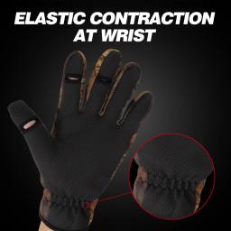 Luvas de pesca fitness de neoprene com dois dedos, couro respirável e quente, acessório de pesca de carpa, luvas de inverno - Image 5