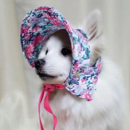 Chapéu de Proteção Solar Respirável para Animais, Viseira Esportiva Ajustável para Cães e Gatos, Boné Floral para Cães, Verão - Image 4