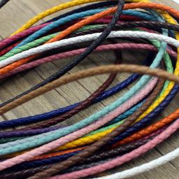 trançada codao de coro fio de couro para artesanato2 metros colorido trançado pulseira de couro genuíno descobertas 3mm corda de cordão de couro redondo diy colar pulseira fazendo - Image 4