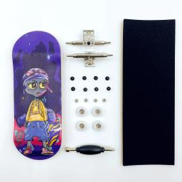 Conjunto de teclado profissional de 34mm, deck de madeira, eixo único, rodas cnc, mini skate completo de dedo - Image 2