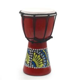 Tambor Africano De Percussão Tambor De Mão, Jambe De Madeira, Baterista Duplo Com Padrão, Djembe, 4 em, para Venda - Image 6