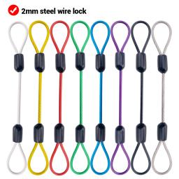Corda De Fio De Aço Inoxidável Revestida Colorida, Cabo De PVC, Anel De Segurança, Sling Suspenso, Correia De Bicicleta, Bloqueio De Bagagem, 2mm - Image 1