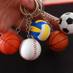 Titular presentes de vôlei para jogadores chaveiro criativo voleibol chaveiro esporte chaveiro saco do carro bola beisebol chaveiro - Image 1