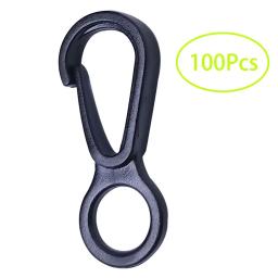 50 pçs 100 pçs plástico mini círculo snap gancho lagosta clipe para acampamento caminhadas mochila diy chaveiro fecho - Image 6