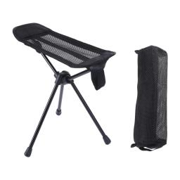Cadeira dobrável portátil de acampamento ao ar livre reclinável preguiçoso retrátil apoio para os pés perna resto para caminhadas pesca piquenique - Image 2