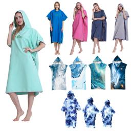 Surf Poncho Mudando Toalha, Tecido De Microfibra, Esportes Aquáticos Com Capuz Robe, Adulto Criança Cobertor De Praia, Banho De Natação, Quick Tie-Dry Wetsuit - Image 1
