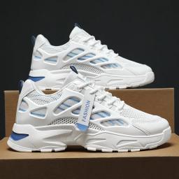 Tênis casuais masculinos verão respirável anti deslizamento malha tênis de corrida ao ar livre estudante tênis zapatillas informais - Image 1