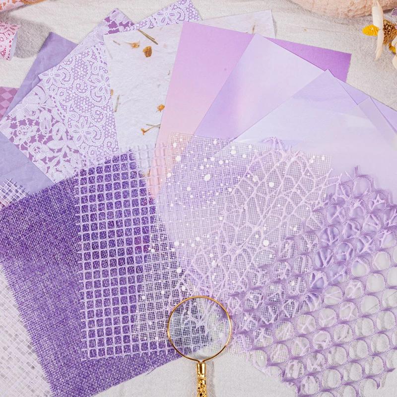 Papel de Scrapbook texturizado estético, Papel para Notebook Journaling Junk Journal, Artesanato DIY, Artigos de papelaria, 15pcs - Image 1
