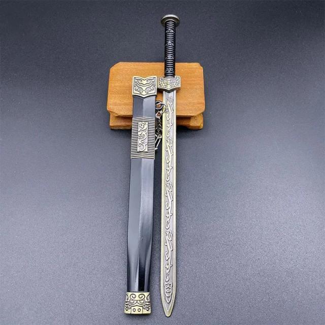 Mini Facas Katana Falsas em Metal - Decoração Chinesa Retro para Casa e Quarto