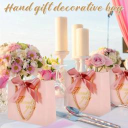 12pçs sacos de presente para casamento, decoração pequena, obrigado, caixa de presente para convidados, casamento, chá de bebê, suprimentos para festa de aniversário - Image 4