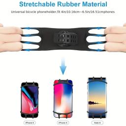 Suporte de telefone para motocicleta bicicleta universal - Instalação segura 360 °   Aperto de silicone resistente às intempéries com rotação - Escolha ideal - Image 6