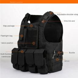 Camuflagem Caça Vest, Combate Colete De Segurança, colete tático, CS Jogo, Airsoft Assalto, Equipamento ao ar livre - Image 3