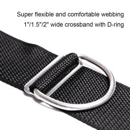Ajustável Scuba Dive Crotch Correias, Arnês De Mergulho, Snorkeling Snorkeling Snorkeling Webbing, Arnês Preto, 2" - Image 2