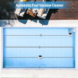 Limpador de piscina robótico sem fio, IPX8 impermeável, motor duplo, sucção forte, estacionamento automático, tempo de execução a 120 minutos - Image 3