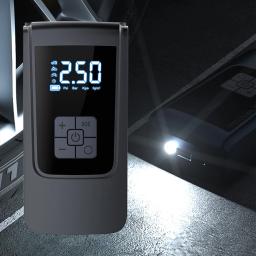 Compressor de ar inteligente com luz LED, carro pneu Inflator, Inflator pneumático portátil, bomba do pneu sem fio, motocicleta, 6000mAh, 7.4 V, 12V, 150PSI - Image 3