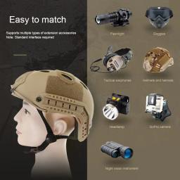 Capacete de proteção rápida militar, capacete ABS ajustável com trilhos laterais e montagem NVG, caça paintball, tiro CS Training - Image 3