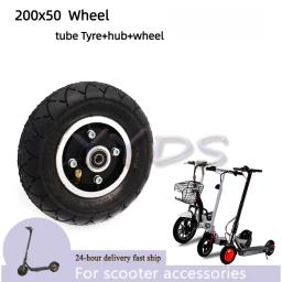 8 Polegada 200x50 pneu interno e externo liga de alumínio 10mm hub com rolamento 6200 para scooter elétrica roda pneumática - Image 1