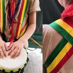 Tambor djembe africano esculpido à mão, 4/8 polegadas, portátil, com padrões artísticos coloridos, pele de cabra, percussão musical tradicional - Image 2