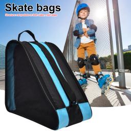 Crianças Figura Patinação Saco Respirável, Espessar Patins Inline Saco com Lados, Bolsos de Malha, Saco De Armazenamento, Único Ombro, Handheld - Image 2
