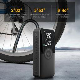 Xiaomi-Injetor De Ar Sem Fio Do Pneu, Bomba Automática, Bomba De Ar Elétrica Portátil, Compressor De Bicicleta, Inflador De Prancha, 7.4V - Image 3