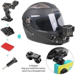 Motocicleta Kit Capacete para GoPro, Action Camera Acessórios Set, Chin Mount Bracket, Bike Chin Mount para Go Pro Hero 11, 10, 9, 8, 7 - Image 5