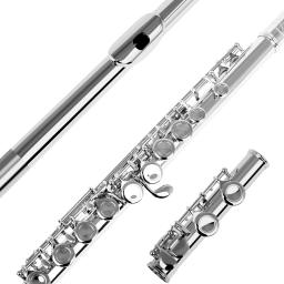 Slade 16 buracos abertos fechados c chave profissional flauta transversal instrumento musical de concerto com caixa pano de limpeza luvas vara - Image 4