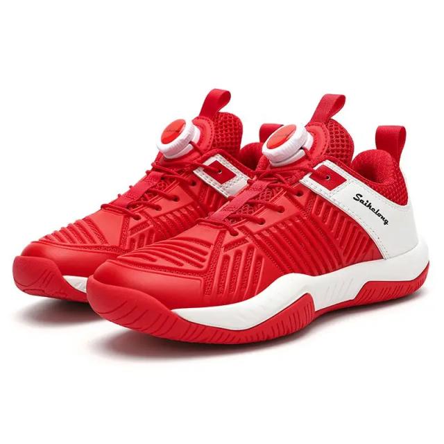 Marca profissional esgrima sapatos de treinamento dos homens sapatos de fitness azul vermelho tênis profissional malha respirável sapatos