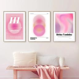 Pink Angel Number Poster e Prints, Flower Making Exhibition Gallery, Wall Art, Canvas Painting, Pictures for Living Room Decor - Image 3