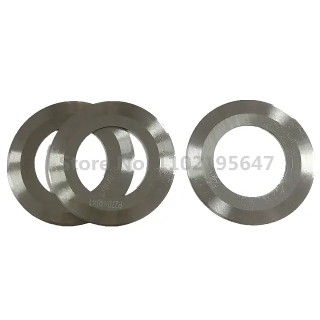 Lote de 5 Lâminas Redondas SKD11 para Corte de Couro Dupla Face 70x40x1,0mm